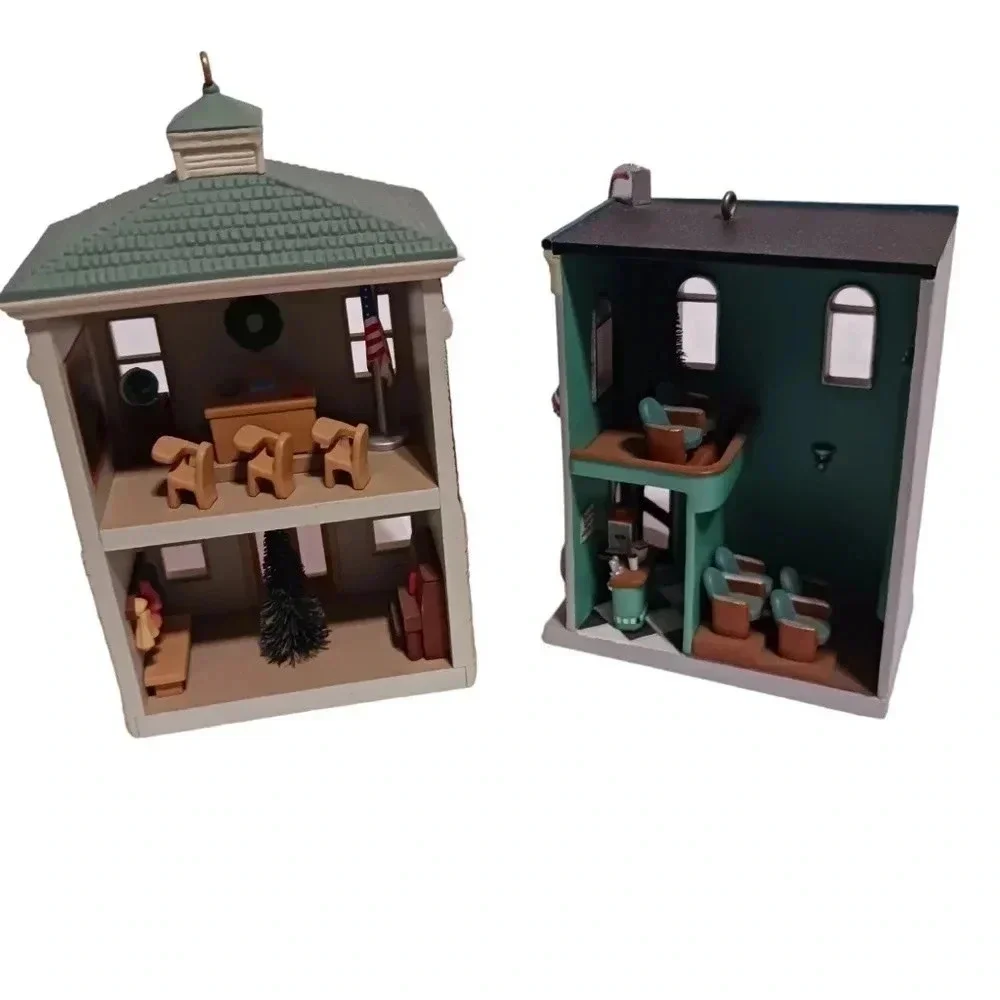 Hallmark keepsake ornaments collection series school barber&shops